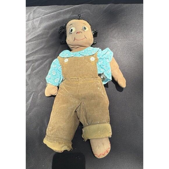 Antique Handmade African American Girl doll from Simplicity Pattern Cute! - Picture 1 of 10